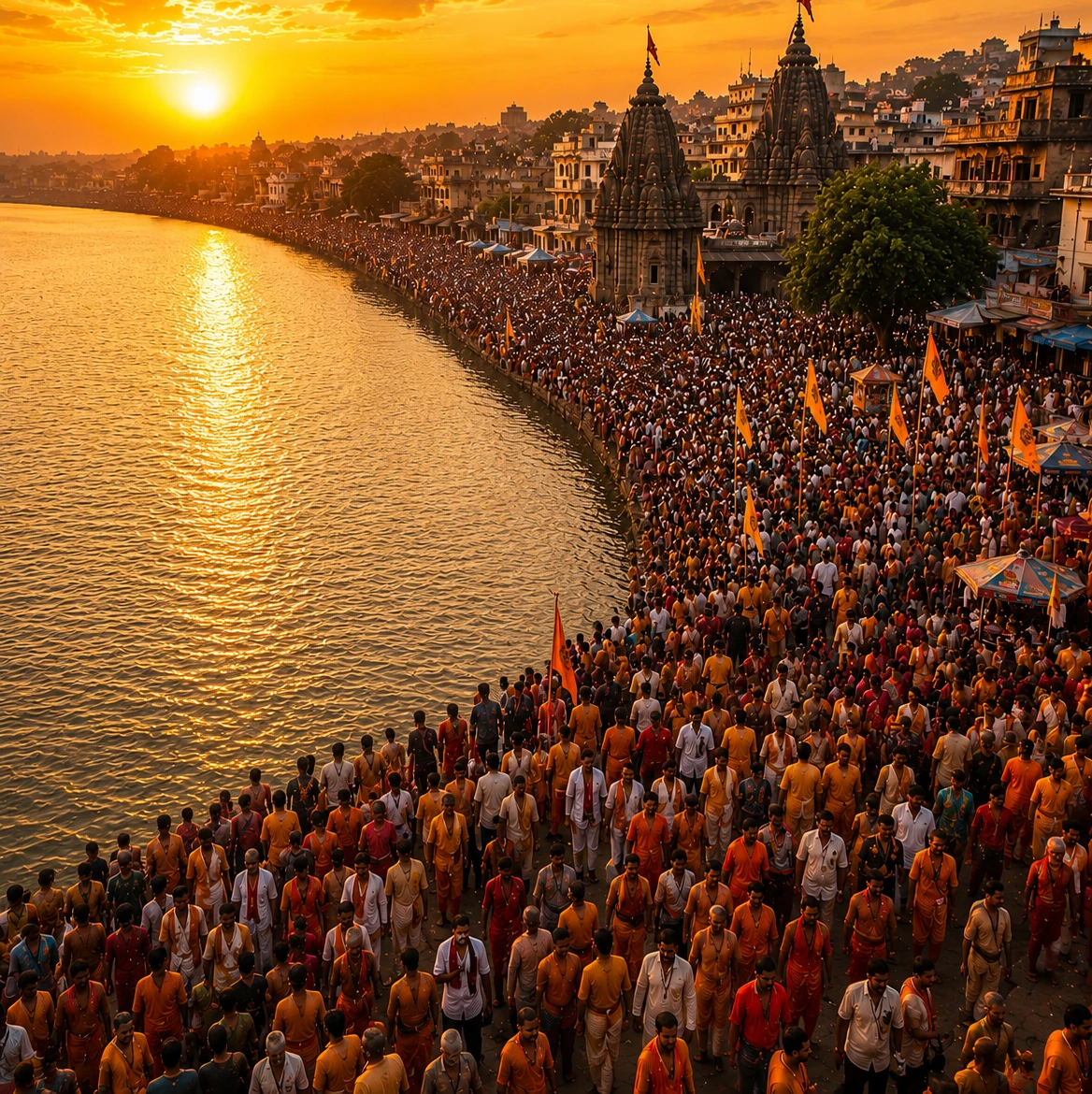 Devotees at Nashik Kumbh Mela